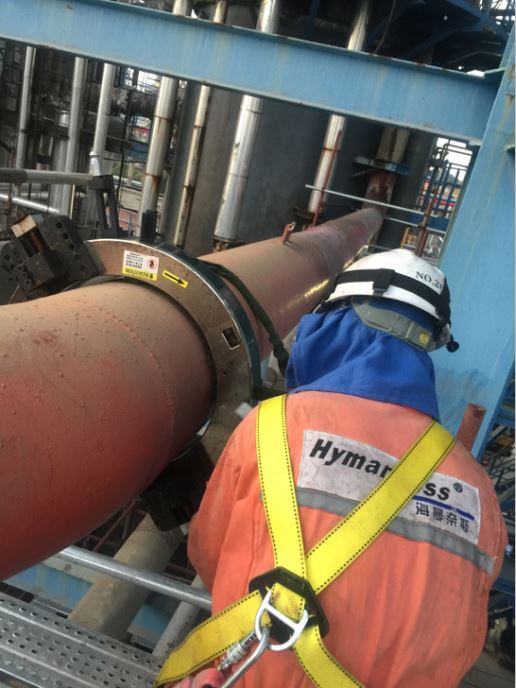 Portable mobile split-half pipe ring cutting and beveling ma
